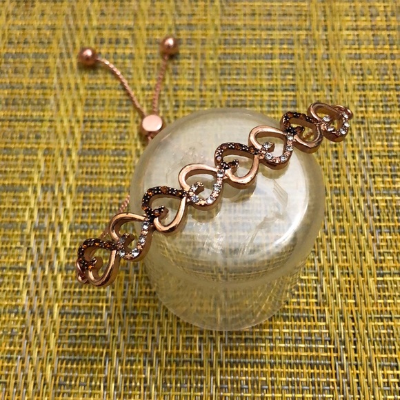 NEW SWAROVSKI BAR BRACELET 14K ROSE GOLD NWOT - Picture 2 of 6